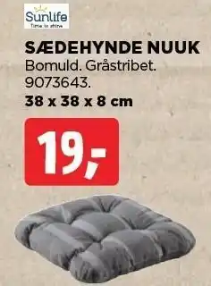 jem & fix SUNLIFE SÆDEHYNDE NUUK tilbud