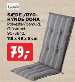 jem & fix SUNLIFE SÆDE-/RYGHYNDE DOHA tilbud