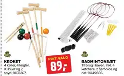 jem & fix UD & LEG KROKET ELLER BADMINTONSÆT tilbud