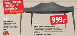 jem & fix SUNLIFE SIDEVÆG TIL PAVILLON COMO ELLER EASY UP PAVILLON COMO tilbud