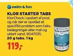 jem & fix SWIM & FUN KLOR STARTER TABS tilbud