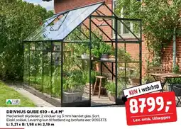 jem & fix HALLS DRIVHUS QUBE 610 - 6,4 M2 tilbud