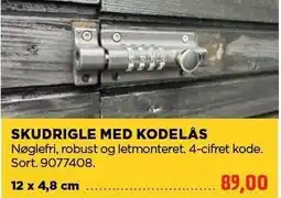 jem & fix SKUDRIGLE MED KODELÅS tilbud