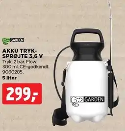 jem & fix GARDEN AKKU TRYKSPRØJTE 3,6 V tilbud