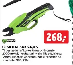 jem & fix GARDEN BESKÆRESAKS 4,0 V tilbud