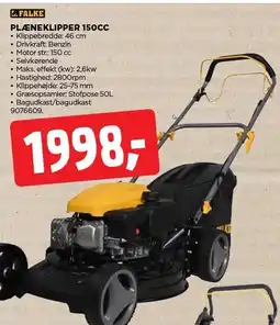 jem & fix FALKE PLÆNEKLIPPER 150CC tilbud