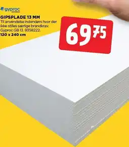 jem & fix GIPSPLADE 13 MM tilbud