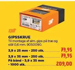 jem & fix GIPSSKRUE tilbud