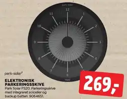 jem & fix PARK SOLAR ELEKTRONISK PARKERINGSSKIVE tilbud