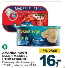Let-Køb Amanda rogn eller makrel i tomatsauce tilbud