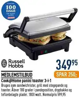 Imerco CookHome panini toaster 3-i-1 tilbud