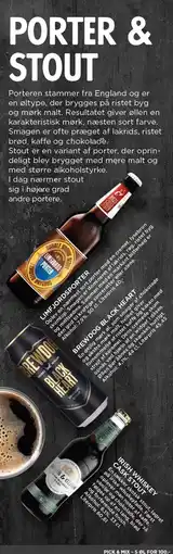 MENY PORTER & STOUT PICK & MIX - 5 ØL FOR 100 tilbud