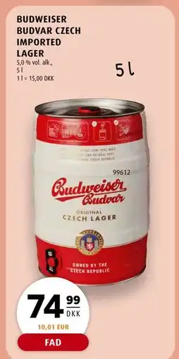 Scandinavian Park BUDWEISER BUDVAR CZECH IMPORTED LAGER tilbud