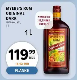 Scandinavian Park MYERS'S RUM ORIGINAL DARK tilbud