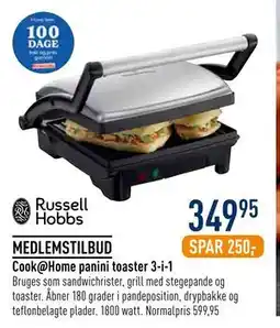 Imerco Cook@Home panini toaster 3-i-1 tilbud