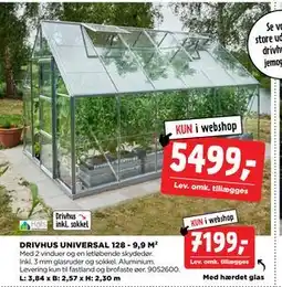jem & fix DRIVHUS UNIVERSAL 128 - 9,9 M² tilbud
