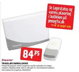 jem & fix TRÅDLØS DØRKLOKKE tilbud