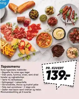 Bilka Tapasmenu tilbud