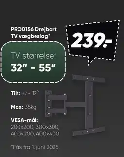 Bilka PRO00156 Drejbart TV vægbeslag tilbud