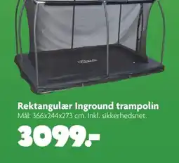 Fætter BR Rektangulær inground trampolin tilbud