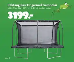 Fætter BR Rektangulær onground trampolin tilbud