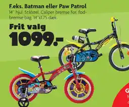 Fætter BR F.eks. batman eller paw patrol tilbud