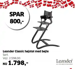 Kære Børn Leander classic højstol med bøjle tilbud