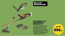 XL-BYG Worx kombisæt 20v - græstrimmer og hækkeklipper tilbud