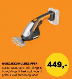 XL-BYG Worx akku multiklipper tilbud