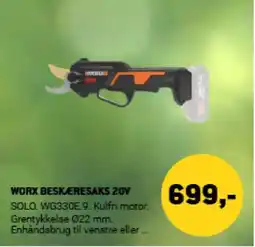 XL-BYG Worx beskæresaks 20v tilbud