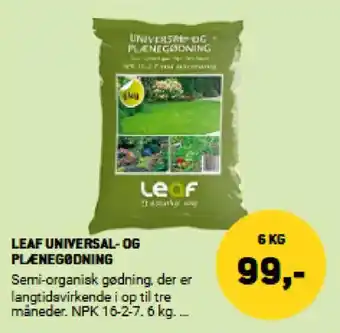 XL-BYG Leaf universal- og plænegødning tilbud