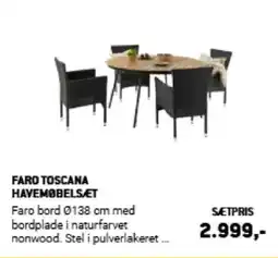 XL-BYG Faro toscana havemøbelsæet tilbud