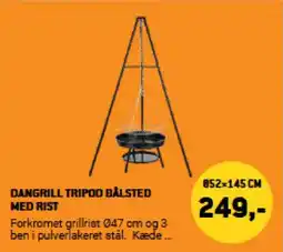 XL-BYG Dangrill tripod bålsted med rist tilbud
