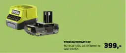XL-BYG RYOBI Batteris. et 18v tilbud