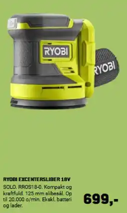 XL-BYG RYOBI Excentersliber 18v tilbud