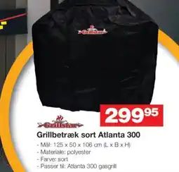 Bauhaus Grillbetræk sort atlanta 300 tilbud