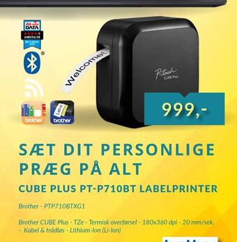 Cube plus pt-p710bt labelprinter