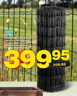 Bauhaus Havehegn sort 0,8x25 m tilbud