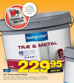 Bauhaus SWINGCOLOR Træ & metal maling tilbud