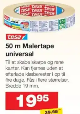 Bauhaus TESA 50 m malertape universal tilbud