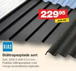 Bauhaus Ståltrapezplade sort tilbud