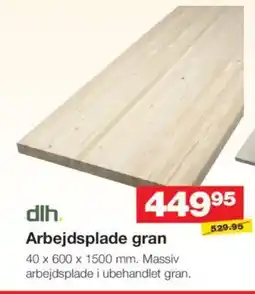 Bauhaus Arbejdsplade gran tilbud