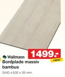 Bauhaus WAKKMANN Bordplade massiv bambus tilbud