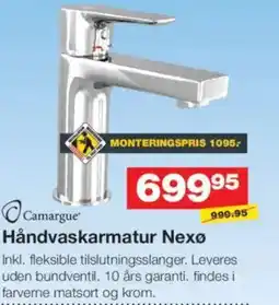 Bauhaus CAMARGUE Håndvaskarmatur nexø tilbud