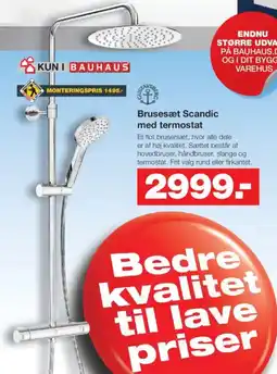 Bauhaus Brusesæt scandic med termostat tilbud