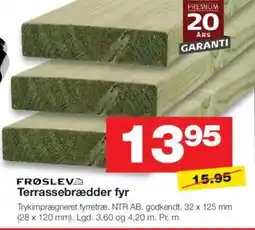 Bauhaus FRØSLEV Terrassebrædder fyr tilbud