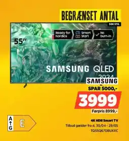 Power 4K HDR Smart TV Tilbud gælder fra d. 30/04 - 29/05 TQ55Q67DBUXXC tilbud
