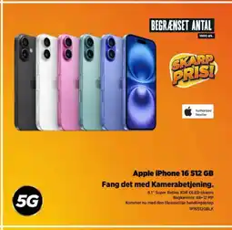 Power Apple iPhone 16 512 GB Fang det med Kamerabetjening. tilbud