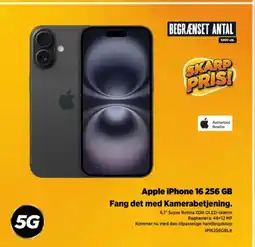 Power Apple iPhone 16 256 GB Fang det med Kamerabetjening. tilbud