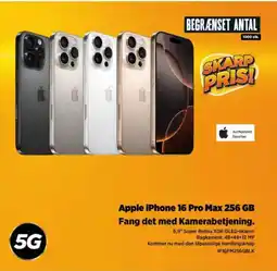 Power Apple iPhone 16 Pro Max 256 GB Fang det med Kamerabetjening. tilbud